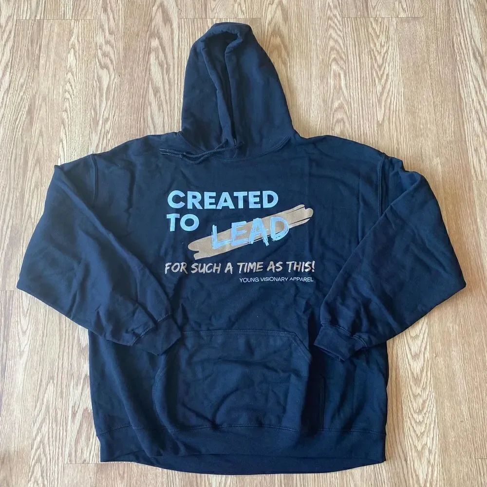 Created to Lead Young Visionary Apparel Hoodie Black XL